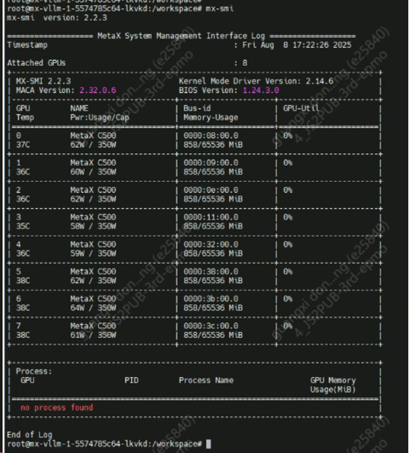 pod 内 mx-smi